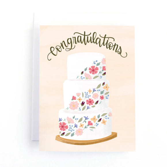 Congratulations Wedding Cake Love Card