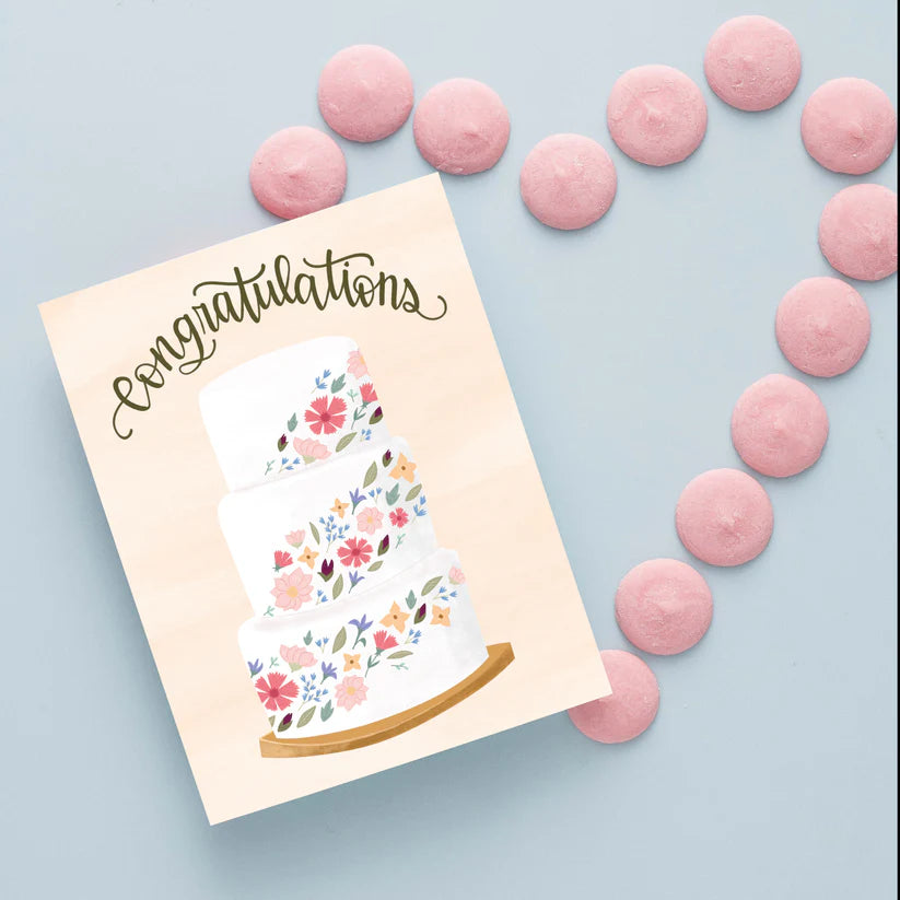 Congratulations Wedding Cake Love Card