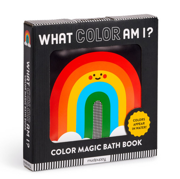 What Color Am I? Color Magic Bath Book - What Color Am I? Color Magic Bath Book with rainbow design, unique handmade Canadian baby gift.