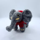Needle Felted Elephant with Lights Ornament-5