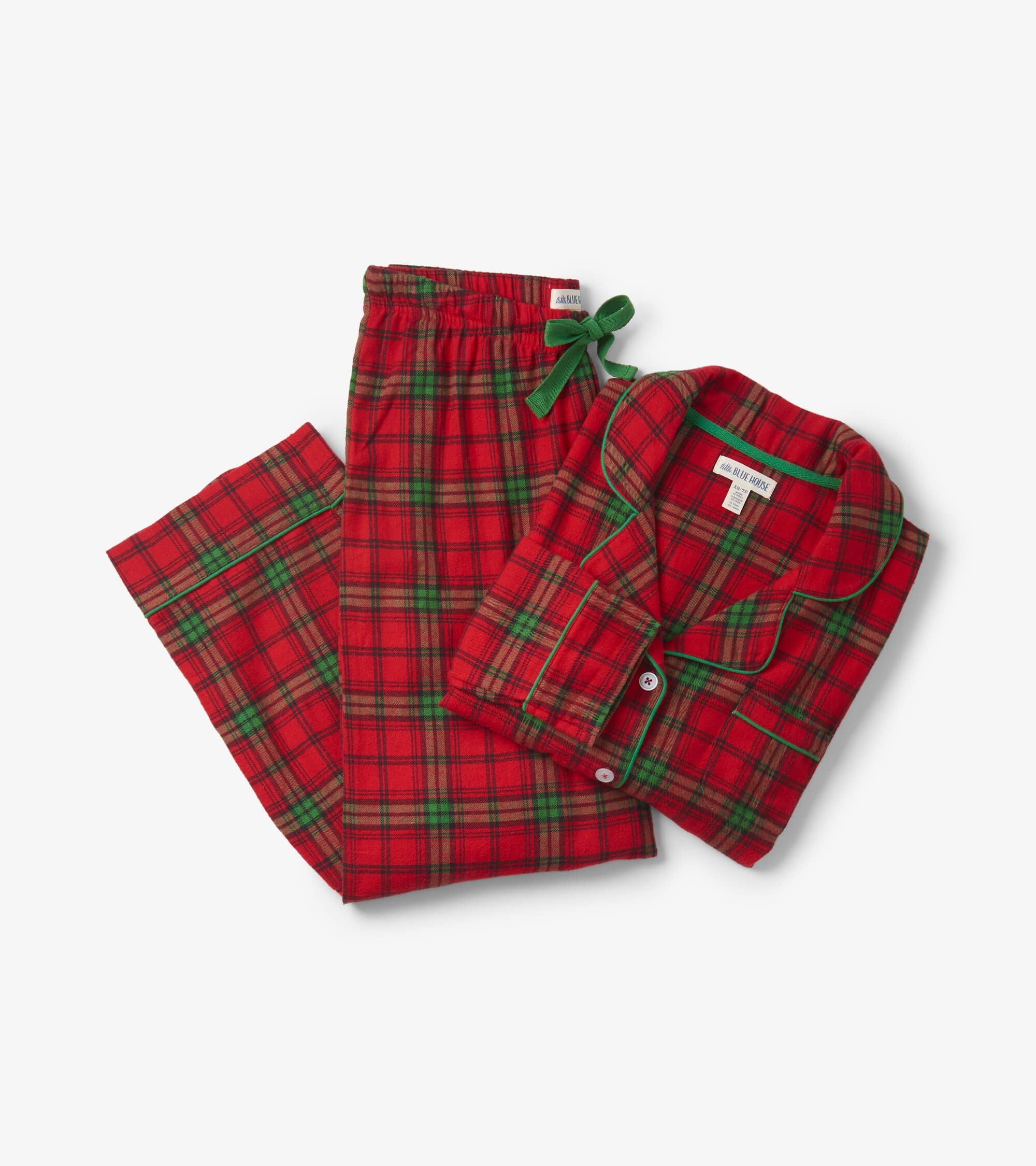 Women's Classic Holiday Plaid Flannel Pajama Set