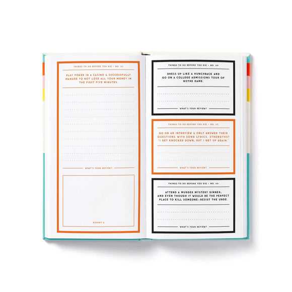 A Million Things to Do Before You Die Prompted Journal