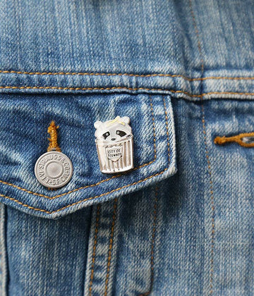 Trash Panda Raccoon Enamel Pin - 0