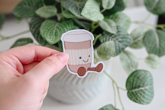 Latte - Cozy Coffee Cafe Vinyl Sticker