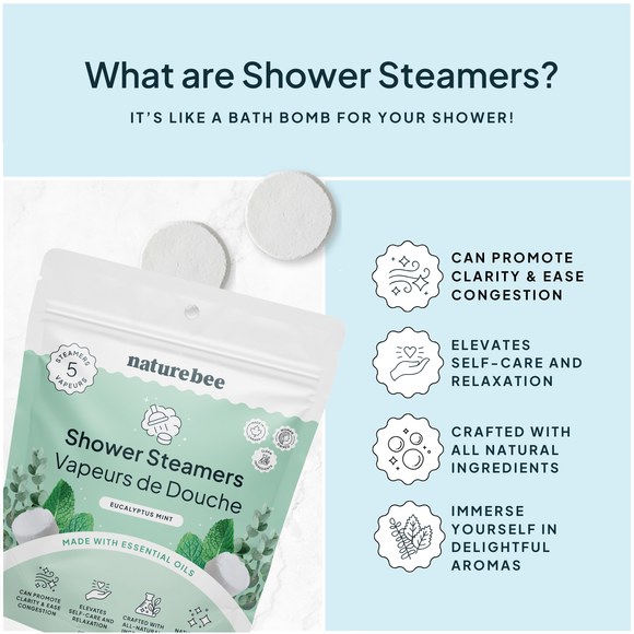 Refreshing Mint Shower Steamers | Nature Bee