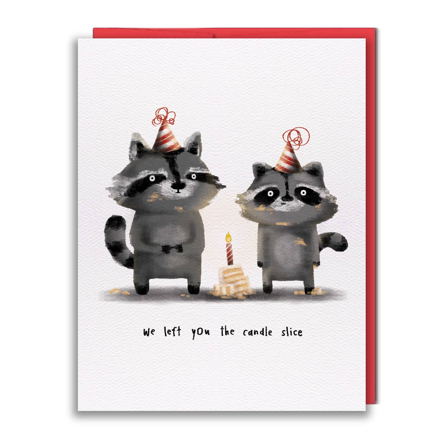 Greeting Card - Raccoon Cake