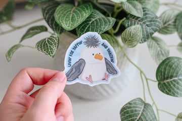 Seagull Yappin' and Snackin' - Coastal Nautical Vinyl Sticker - 0