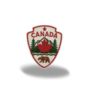 Canada Shield Maple Leaf Bear Mountain Embroidered Iron-On Patch-1