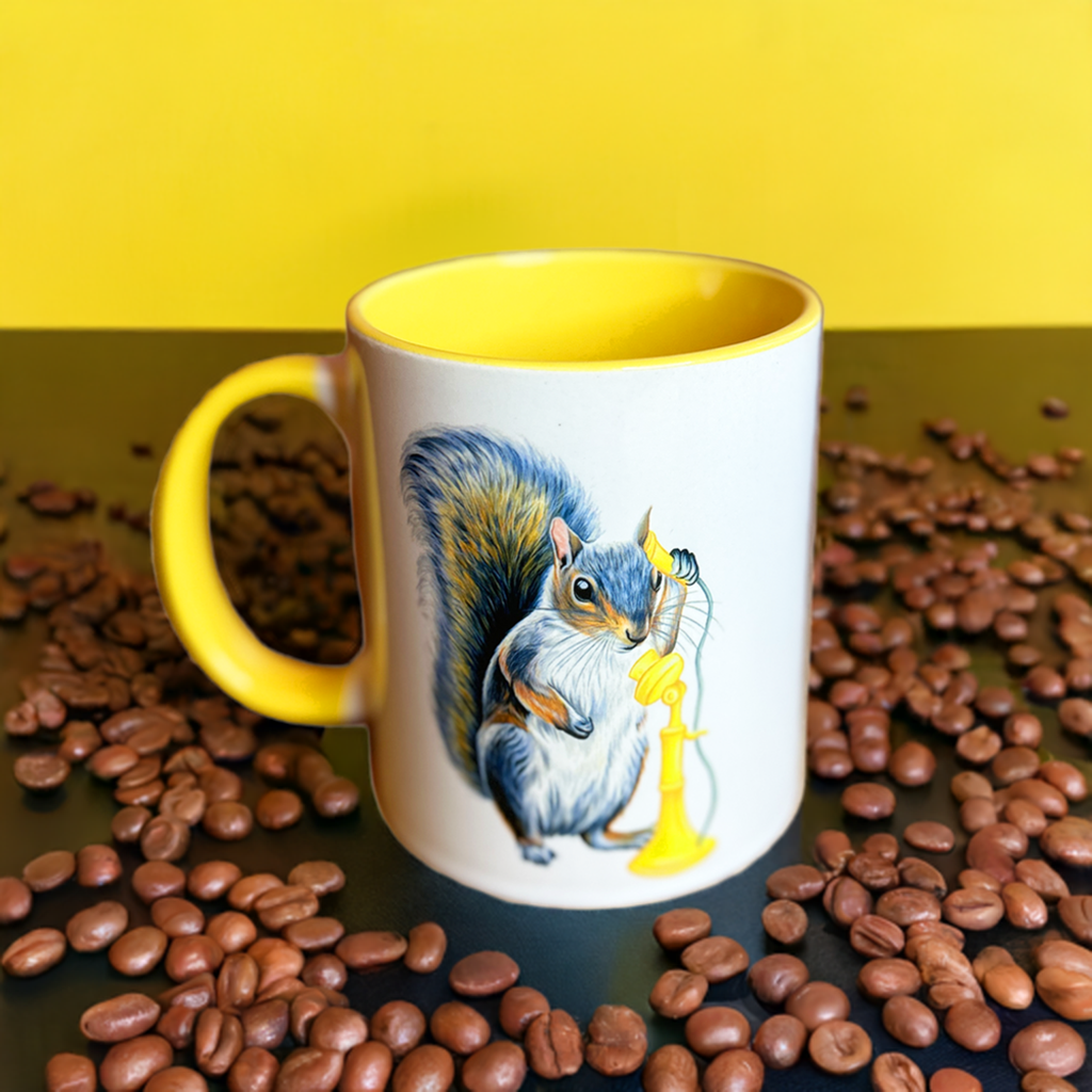 Squirrel on the Phone Mug