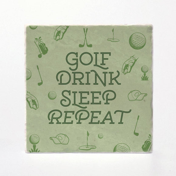 Golf Life Absorbent Ceramic Coaster Set of 4