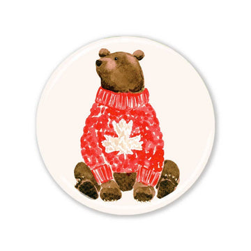 Canadian Grizzly Bear 3" Fridge Magnet - 0