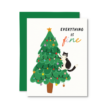 Everything Is Fine Funny Christmas Card