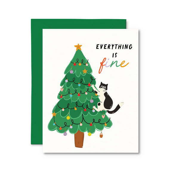 Everything Is Fine Funny Christmas Card