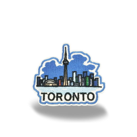 Toronto Skyline CN Tower Embroidered Iron-On Patch