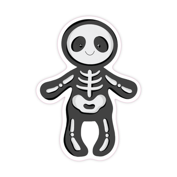 Cozy Skeleton - Spooky Vinyl Sticker