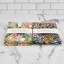 Pack of 2 Black Floral Tea Towels-2