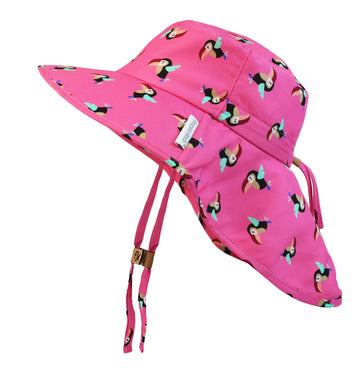 Buy toucan Sun Hat with Neck Cape