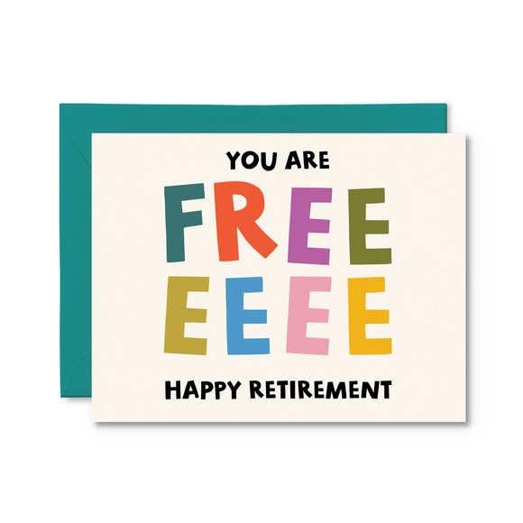 You Are Free Retirement Card