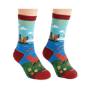 Toronto Scenic Crew Socks – Colorful City Skyline Lake Travel Socks-3