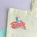 Bunny Mage Riding Dragon Embroidered Iron-On Patch-6