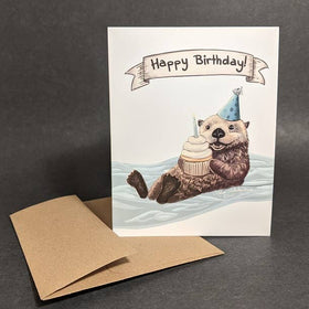 Sea Otter Birthday Card - 0