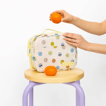 Liam - Expandable Smiley Cream Lunch Box - 0