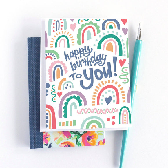 Rainbow Happy Birthday Card for Her