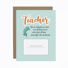 Teacher Gift Card