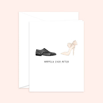 Happily Ever After Mr + Mrs Newlywed Greeting Card - 0