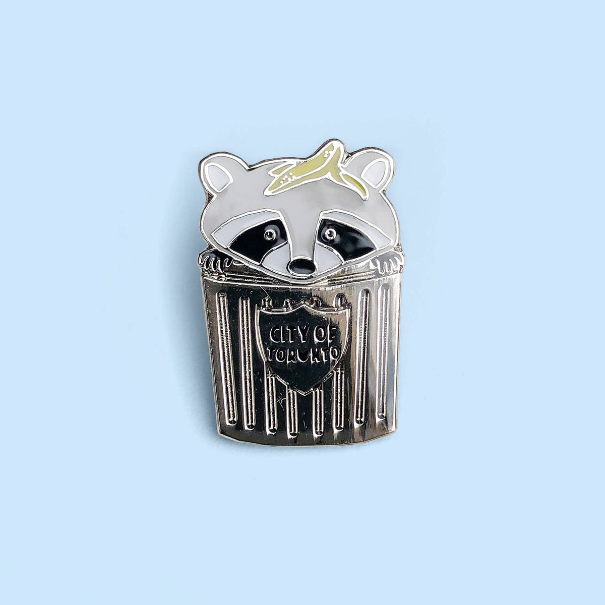 Dome Raccoon Enamel Pin | Caribou Gifts Inc.