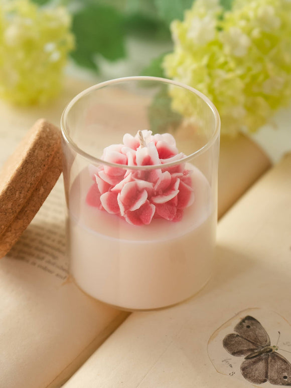 Vanilla Strawberry Hydrangea Candle | Soy Wax Blend
