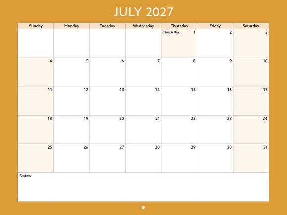 2027 Toronto Neighbourhood Calendar - 12" X 9"