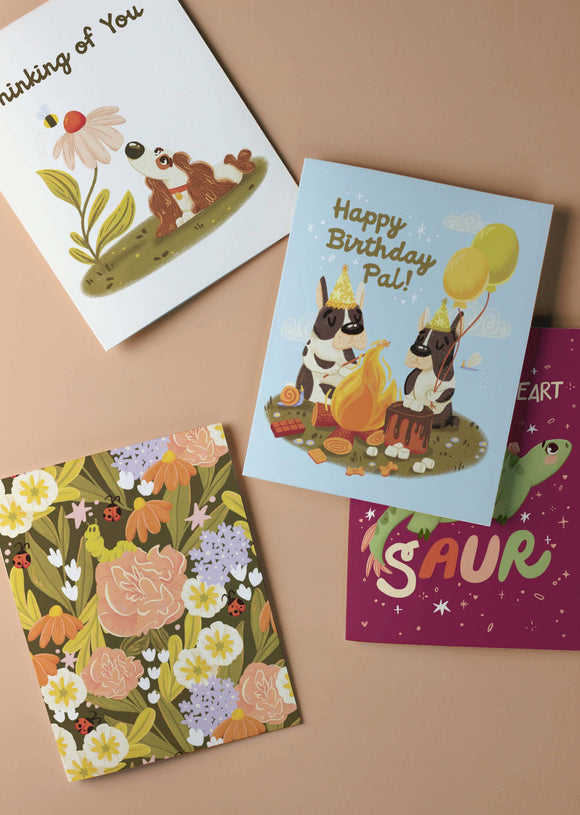 Campfire Birthday - Illustrated Birthday Card