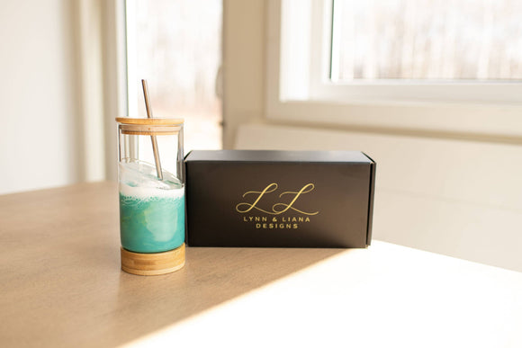 Resin Accented Glass Tumblers