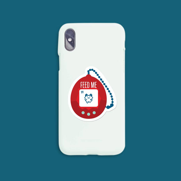 Feed me tamagotchi vinyl sticker