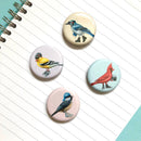 Fashionable Birds Fridge Magnets (set of 4)-3