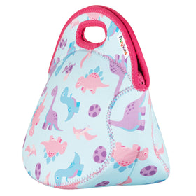 Large, Machine Washable Lunch Bag for Kids - Pink Dinos - 0