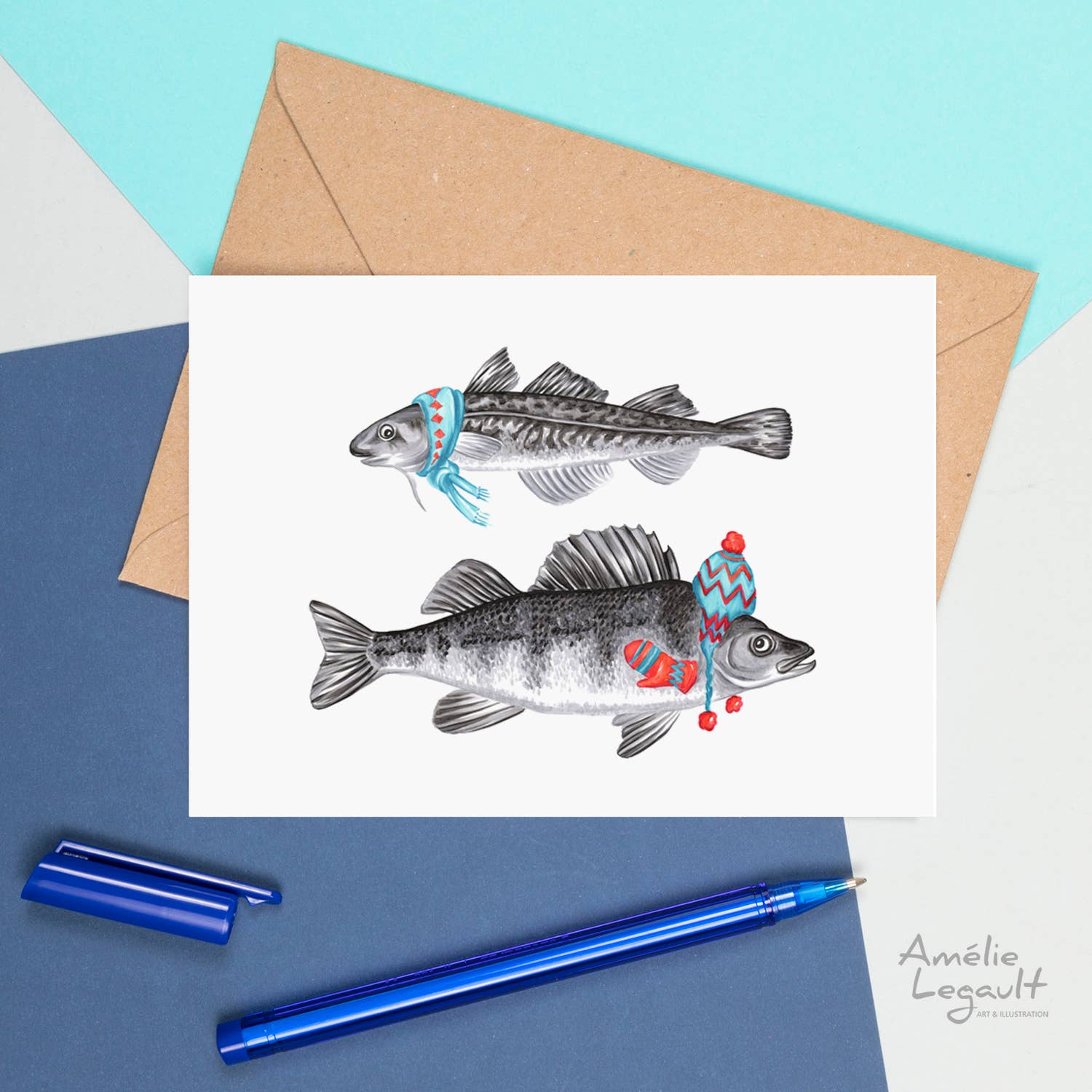 Fish Holiday Card