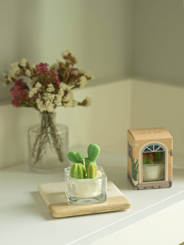 Bunny Ears and Fairy Castle Cactus Tealight Candles - 0