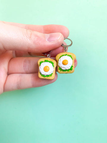 Avacado & Egg Toast Earrings - 0