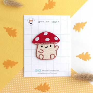 Red Cap Mushroom Iron On Patch - 0
