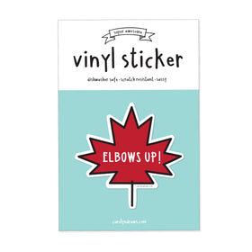 Elbows Up Canada Vinyl Sticker - 0