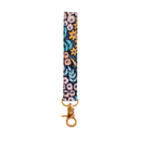 Black Floral Wristlet Keychain-1