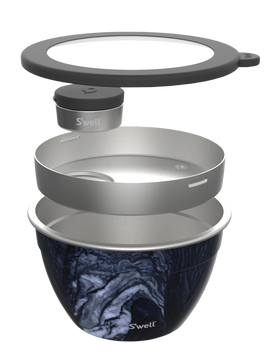 64oz Azurite Marble Salad Bowl Kit - 0