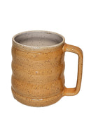 Handmade Stoneware Wavy Coffee Mug-9