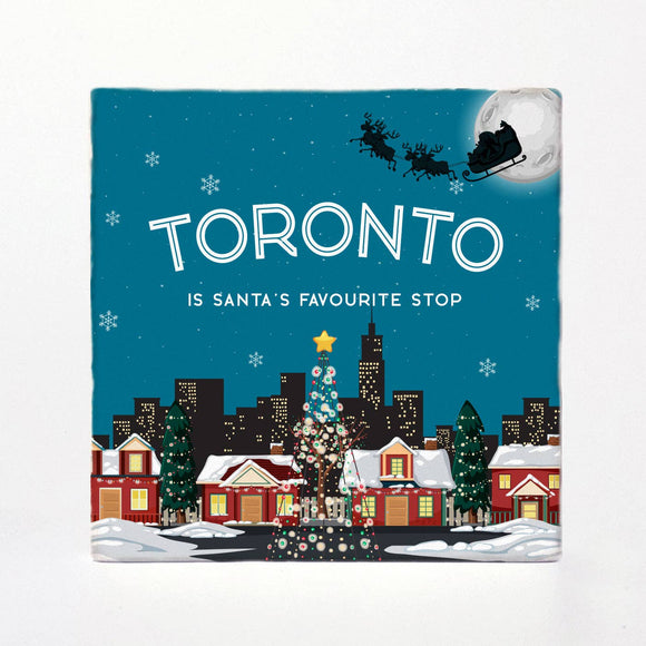 Toronto Is Santa's Favourite Stop Custom Coasters