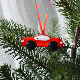 Red Car Ornament - 0