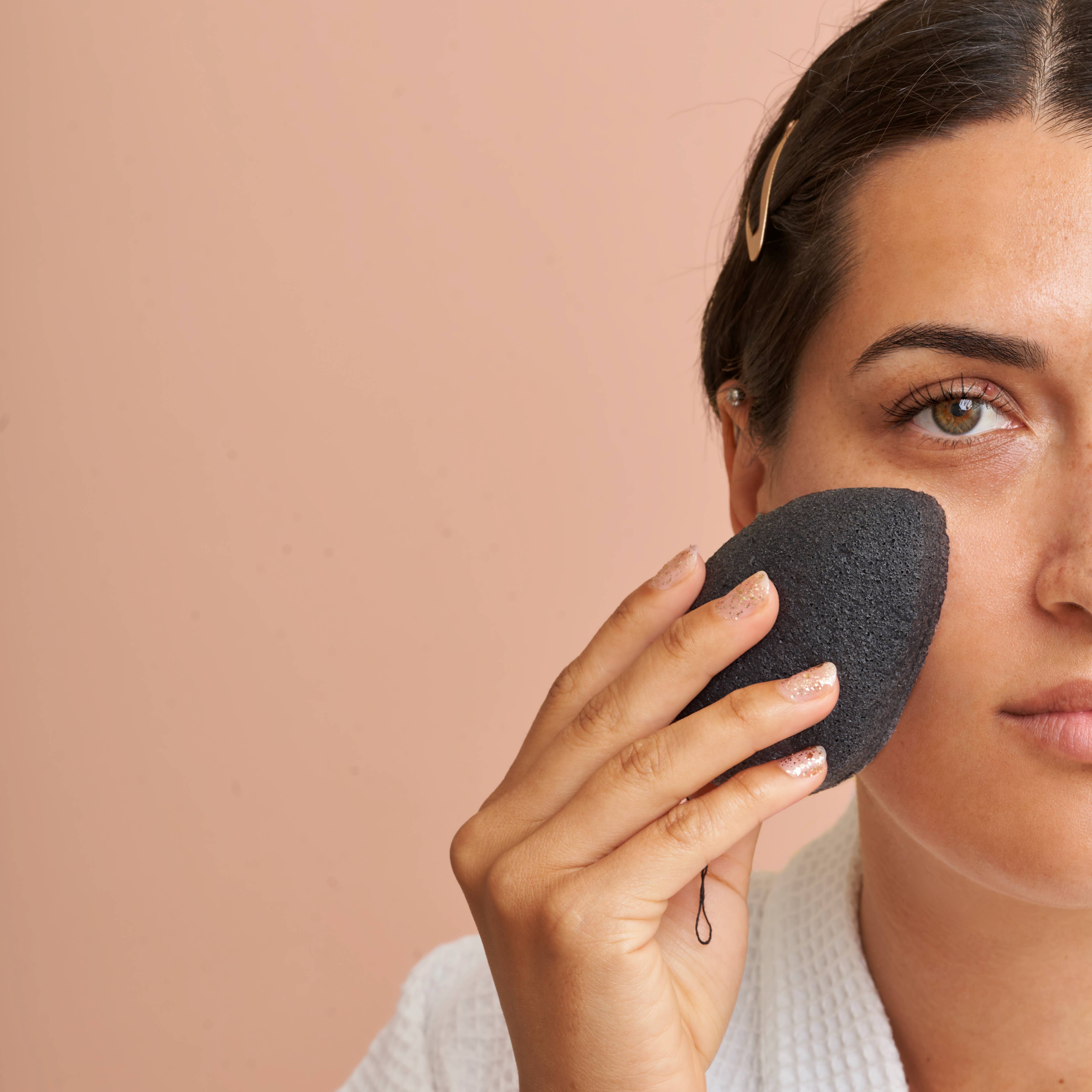 Konjac Facial Sponge - Bamboo Charcoal - 0