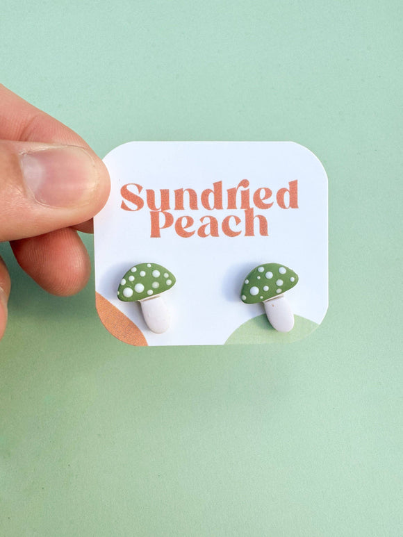 Clay Mushroom Studs