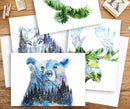 Mighty Moose Summer Watercolor Art Card-4